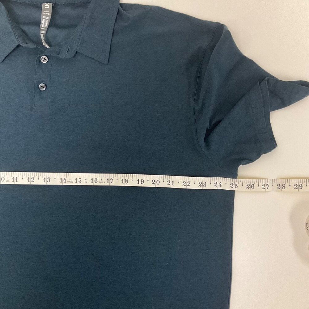 Vuori Teal Blue Strato Tech Men's XXL Performance Stretch Classic Golf Polo - Picture 8 of 10